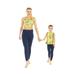 Matchable Mother or Daughter Hawaiian Activewear Set Girl Tennis Shorts Garden Poppy Yellow XXS