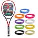 Yonex VCORE 100L Scarlet 7th Gen Performance Tennis Racquet 4 3/8 Grip Strung with Black Synthetic Gut Racket String - Precise Spin & Remarkable Control