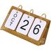 Desk Calendars Vintage Decor Metal Standing Iron Frame Office