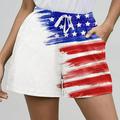 Yuwull Women Shorts Independence Day American Flag Patterns Casual Bike Shorts Drawstring Elastic Waist 4Th Of July With Pocket Shorts Womens