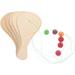 Hemoton 6pcs Wood Paddle Ball Game Indoor Outdoor Paddle Ball Toys Game for Children