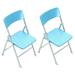 2 Pcs Dollhouse Folding Chair Foldable Toys Miniature Furniture DIY Kid Decor Child