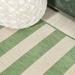 JONATHAN Y JONATHAN Y Vinales Two-Tone Wide Stripe Indoor/Outdoor Area Rug 2 X 8 - Green/Cream