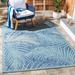 Safavieh Courtyard Marla Indoor/ Outdoor Waterproof Patio Backyard Rug Aqua/Navy 4 x 6 4 x 6 Outdoor Indoor Living Room Patio Dining Room