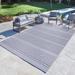 Gertmenian Calypso Biella Modern Bohemian Gray Flatweave Indoor/ Outdoor Area Rug 5 3 x 7 5