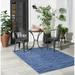 Nourison Modern Solid Indoor/Outdoor Area Rug 5 x square - Black