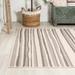 JONATHAN Y JONATHAN Y Chevron Wavy Stripe Modern Indoor/Outdoor Area Rug 8 X 10 - Cream/Dark Gray