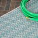 JONATHAN Y JONATHAN Y Lucia Modern Concentric Squares Indoor/Outdoor Area Rug 3 X 5 - Aqua/Light Gray