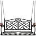 Casual Heavy Duty Logan Metal Porch Swing with Cup Holders