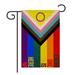 FOESUNIT Pride Garden Flag EC36 EVERYONE IS WELCOME HERE Progress Pride Flags 12 x18 Double Sided Burlap LGBTQ Rainbow Flag Small Inclusive Gay Flag Lawn Flag for Outdoor Outside Decor