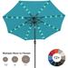 ABCCANOPY 9FT Outdoor Patio Solar Umbrella with 32LED Lights Turquoise