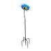 Dale Tiffany 43IN Tall Blue Fiore Bloom Art Glass Garden Stake