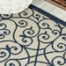 JONATHAN Y JONATHAN Y Ourika Vintage Filigree Textured Weave Indoor/Outdoor Area Rug 2 X 10 - Navy/Beige