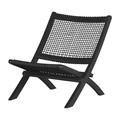 Maykoosh Tuscan Temptations Wood And Woven Rope Lounge Chair Black