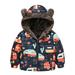 QUYUON Winter Coats for Baby Girls Boys Toddler Baby Boys Girls Hoodie Jacket Bus Pattern Fleece Lined Winter Thick Casual Keep Warm Hooded Coat Jacket Outerwear Baby Down Coat with Hood Orange 3T-4T