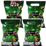 Funrous 50 Pcs Video SE33 Game Party Favors Bags Bulk Game Candy Gift Bags Plastic Game on Treat Bags Game Party Decorations for Boys Gaming Video Game Birthday Party Supplies 6.7 x 9.8 Inch