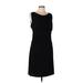 Ann Taylor Casual Dress - Sheath Scoop Neck Sleeveless: Black Solid Dresses - Women's Size 12