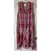 Anthropologie Dresses | Anthropologie Maeve Dress Womens Xs Pippa High Low Pink Plaid Pockets Casual | Color: Pink | Size: Xs