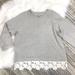 J. Crew Sweaters | J. Crew Merino Wool Pullover Sweater Lace | Color: Gray/White | Size: L