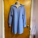 Zara Dresses | Nwot Zara Sweater Dress,Cozy Soft Knit Periwinkle Blue,Zip Neck Long Sleeve,M | Color: Blue | Size: M