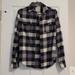 American Eagle Outfitters Tops | Ae Black And White Flannel | Color: Black/White | Size: Xs