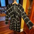 Ralph Lauren Jackets & Coats | Ralph Lauren Windowpane Plaid Wool Wrap Coat Sz 10 | Color: Black/Cream | Size: 10
