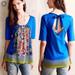 Anthropologie Tops | Akemi + Kin Anthropologie | Brilliant Bow Tie Back Top | Color: Blue/Green | Size: L