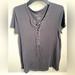 American Eagle Outfitters Tops | American Eagle Grey Lace Up Top | Color: Gray | Size: M