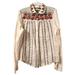 Anthropologie Tops | Anthropologie Akemi + Kin Embroidered Long Sleeve Button Up Boho Top Size 2 | Color: Cream | Size: 2
