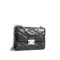 Michael Kors Bags | Michael Kors Serena Black Quilted Leather Chain Crossbody Shoulder Bag Medium | Color: Black/Silver | Size: Os