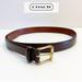 Coach Accessories | Coach Mens Brown Leather Solid Brass Hardware Belt | Color: Brown/Gold | Size: 34"