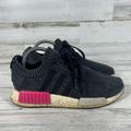 Adidas Shoes | Adidas Womens Nmd R1 Primeknit Shock Pink 2017 Sneaker Shoes Black Size 8.5 | Color: Black | Size: 8.5