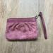 Coach Bags | Coach Signature Jacquard Wristlet In Purple | Color: Purple/Tan | Size: Os