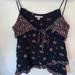 American Eagle Outfitters Tops | American Eagle Outfitters Tank Top, Black And Floral, Size Medium | Color: Black | Size: M