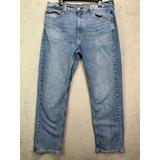 Levi's Jeans | Levis 505 Jeans Mens 38x32 Blue Distressed Regular Straight Denim Pants Red Tab | Color: Blue | Size: 38