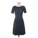 Tommy Hilfiger Casual Dress - A-Line: Gray Marled Dresses - Women's Size 2