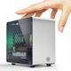 ElectroCookie Raspberry Pi 5 Case, Aluminum Mini Tower Case with Cooling Fan and Color Changing Ambient Light (Silver)