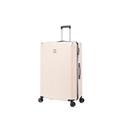 ATX Extra Large Suitcase 32-Inch ABS Lightweight Luggage with 4 Dual Spinner Wheels and Built-in TSA Lock (Beige, 132Liter)