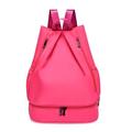 SilteD Bai Shi Wu Wet Dry Separation Backpack Sport Fitness Shoulder Bags Large Capacity Gym Pack Swimming Accessories Duffle Drawstring Bag Gym Bags (Color : Rose Red)