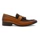 Mens Real Suede & Leather 2 Tone Tassel Loafer Retro Slip on Party Dress Shoes [513-23-TAN, 6.5UK]