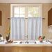Faux Linen Textured Semi-Sheer Kitchen Tier Curains or Valances