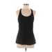 Active by Old Navy Active Tank Top: Black Color Block Activewear - Women's Size Medium