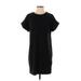 Gap Casual Dress - Mini Crew Neck Short sleeves: Black Print Dresses - Women's Size Small