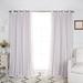 Best Home Fashion, Inc. Kamri Room Darkening & Ruched Tulle Sheer Silver Grommet Curtain Pair Set Of 4 in White/Brown | 96 H x 52 W in | Wayfair