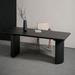 Latitude Run® Amelia-Faith 55.11" Iron Dining Table Wood/Metal in Black/Brown/Gray | 29.52 H x 55.11 W x 27.55 D in | Wayfair