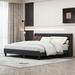 Winston Porter Raleen Metal Slat Bed Upholstered/Metal/Linen in Gray | 39.8 H x 80.3 W x 81.1 D in | Wayfair BBD9A7DB6C0245B8B8CC2B3203952C16