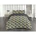 East Urban Home Tropical Duvet Cover Set Toucans Parrots Bird Print Green Multicolor in Black/Brown/Green | Wayfair