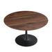 Ivy Bronx Delecia Dining Table, Pedestal Dining Table, Bar Table Wood/Metal in Black/Brown | 28.74 H x 41.73 W x 41.73 D in | Wayfair