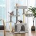 Tucker Murphy Pet™ Small Tower w/ Top Perch Multi-level for Cats & Kittens Cat Tree or Condo Rope/Manufactured Wood in Brown/Gray | Wayfair