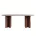 PEPPER CRAB 39.37" Double Pedestal Dining Table Wood in Brown/Green | 29.53 H x 39.37 W x 86.61 D in | Wayfair 10MJL145WBQT6JGJFZQ